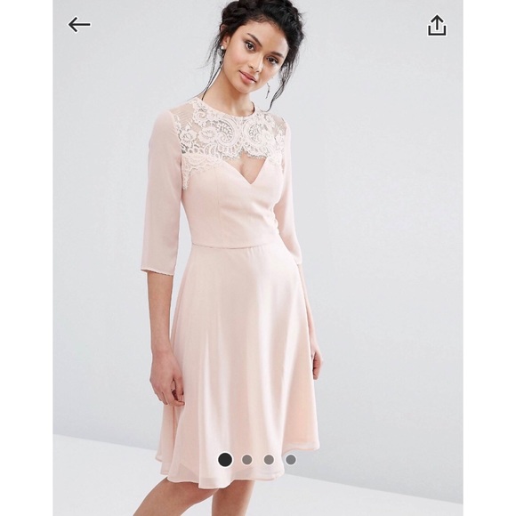 Flirty Lace Sweetheart Dress Soft Pink - Picture 2 of 4